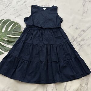 J. Crew Navy Tiered Mini Dress